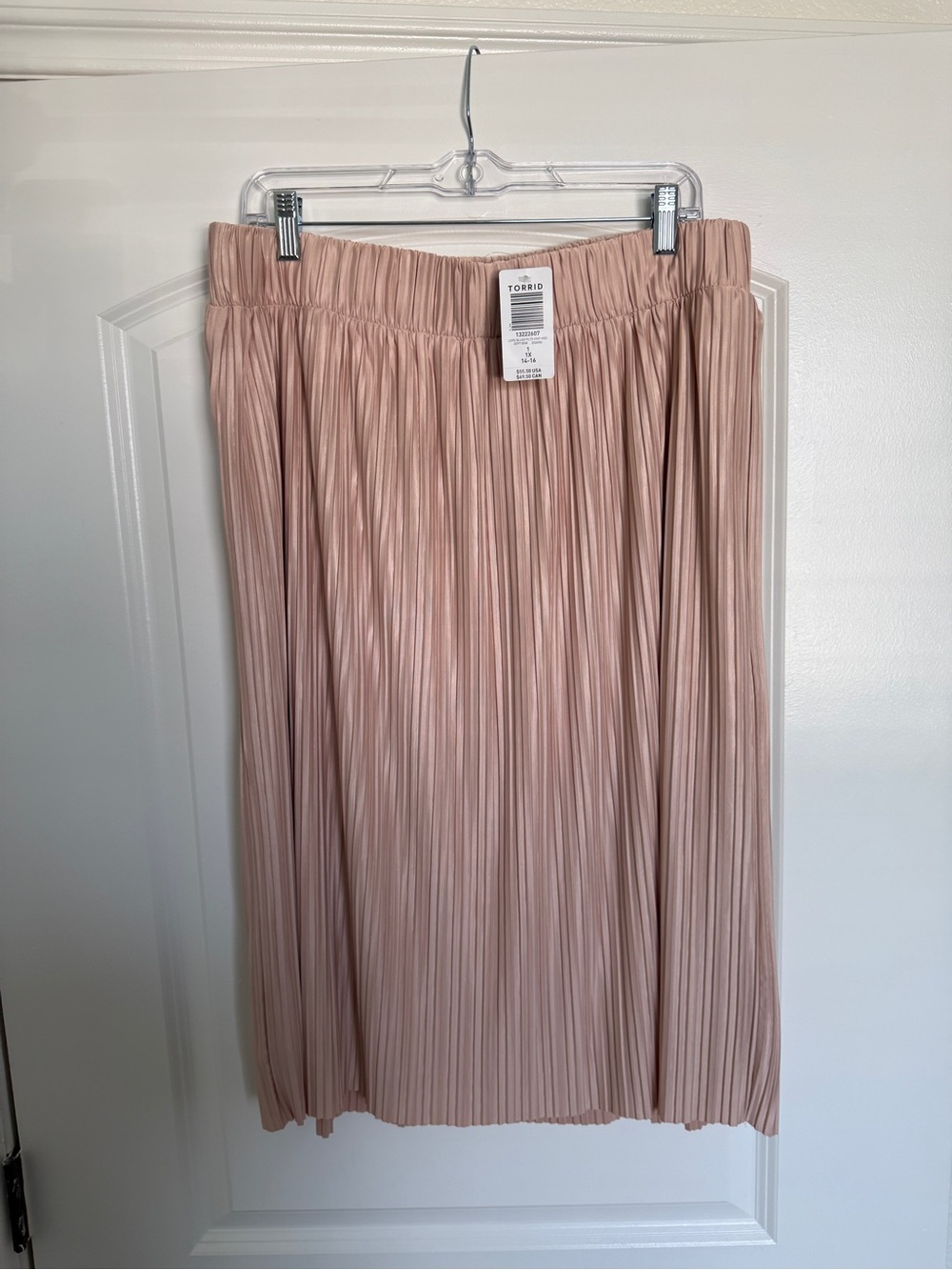 Torrid Dusty Blush Pleated Midi Skirt